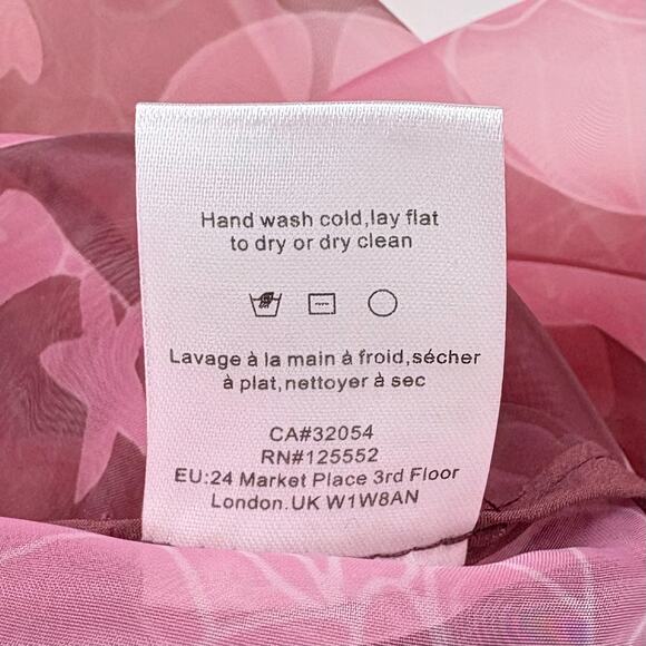 Anthropologie Dolan Sheer Organza Floral Full Zip Bomber Jacket Size Medium - Picture 13 of 15